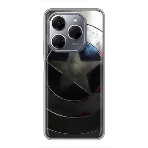 Чехол с Щитом Капитана Америки на TECNO Spark 20 Pro (Ретро Щит Капитана)