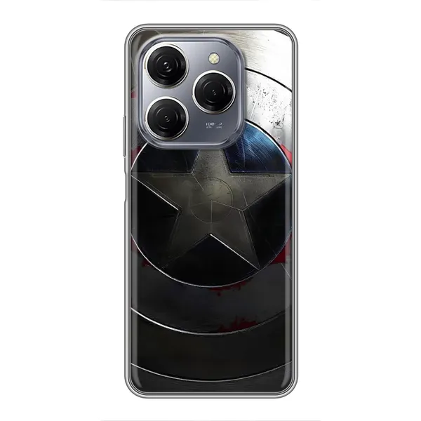 Чехол с рисунком «Ретро Щит Капитана» для TECNO Spark 20 Pro Чехол с рисунком «Ретро Щит Капитана» для TECNO Spark 20 Pro