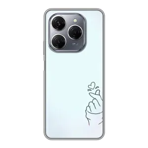 Чохол (Знак сердечка) для TECNO Spark 20 Pro (Сердечко на блакитному)