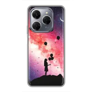 Силиконовые Чехлы Любимому человеку для TECNO Spark 20 Pro (Шарики в небе)