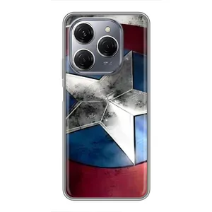 Чехол с Щитом Капитана Америки на TECNO Spark 20 Pro