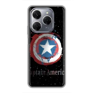 Чехол с Щитом Капитана Америки на TECNO Spark 20 Pro (Щит Капитана)