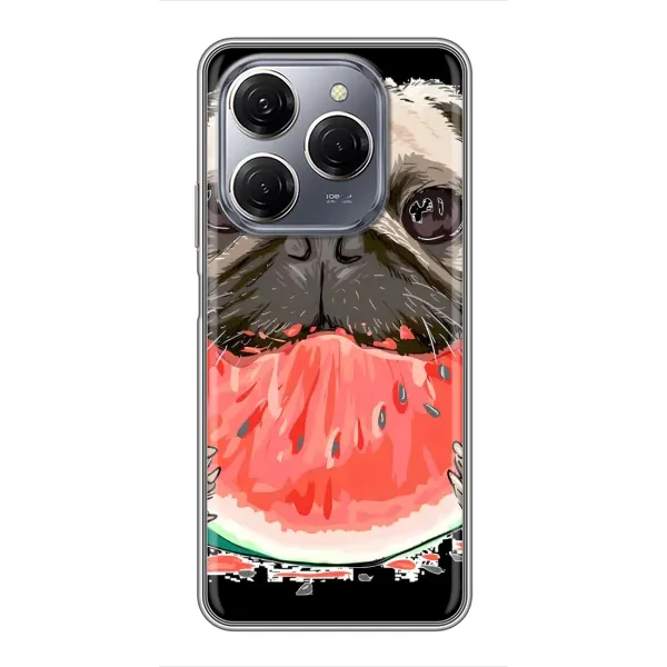 Чехол с рисунком «Смешной Мопс» для TECNO Spark 20 Pro Чехол с рисунком «Смешной Мопс» для TECNO Spark 20 Pro