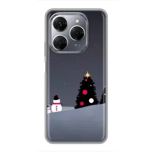 Чохли на Новий Рік TECNO Spark 20 Pro (Сніговички)