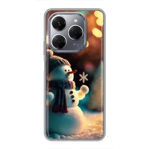 Чохли на Новий Рік TECNO Spark 20 Pro (Сніговик святковий)