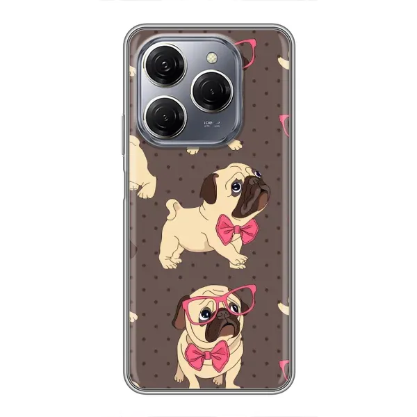 Чехол с рисунком «Собачки Мопсики» для TECNO Spark 20 Pro Чехол с рисунком «Собачки Мопсики» для TECNO Spark 20 Pro