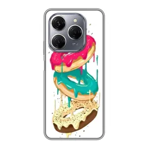 Чехол с изображением вкусной еды для TECNO Spark 20 Pro (Сочные пончики)