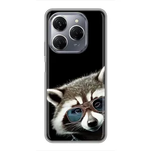 Силиконовый Чехол с Енотами на TECNO Spark 20 Pro (Стильный Енот)