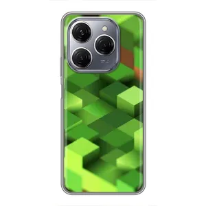 Чохли для TECNO Spark 20 Pro (Персонажі МайнКрафт) (Текстура)