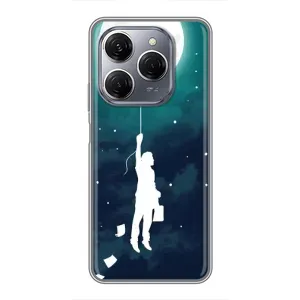 Чохол (ТПУ) з планетами на TECNO Spark 20 Pro (To The moon)
