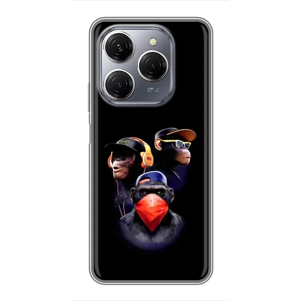 Чехол с рисунком «Три обезьяны» для TECNO Spark 20 Pro Чехол с рисунком «Три обезьяны» для TECNO Spark 20 Pro