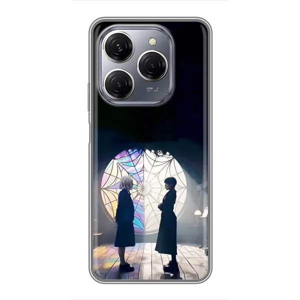 Чехол с рисунком «Уэнсдей и Энди» для TECNO Spark 20 Pro Чехол с рисунком «Уэнсдей и Энди» для TECNO Spark 20 Pro