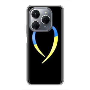 Силиконовый Чехол на TECNO Spark 20 Pro (Я-Украина) (Украинское сердце)