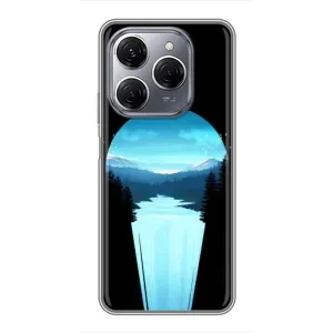 Літній Чохол на TECNO Spark 20 Pro (Синій Водоспад)