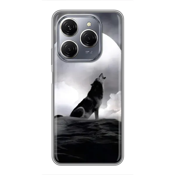 Чехол с рисунком «Волк и луна» для TECNO Spark 20 Pro Чехол с рисунком «Волк и луна» для TECNO Spark 20 Pro