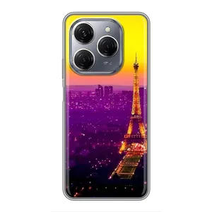 Чехол с Эйфелевой башней на TECNO Spark 20 Pro (Яркая башня)