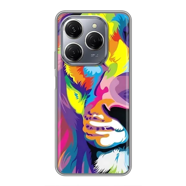 Чехол с рисунком «Яркий Лев» для TECNO Spark 20 Pro Чехол с рисунком «Яркий Лев» для TECNO Spark 20 Pro