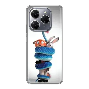 Силиконовый чехол с принтом Зоотрополіс для TECNO Spark 20 Pro (Змея Зоо)