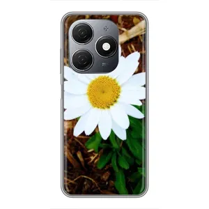 Чехол с ромашками на TECNO Spark 20 (Белая ромашка)