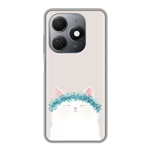 Чохол на тематику: Коти для TECNO Spark 20 (Білий котик)