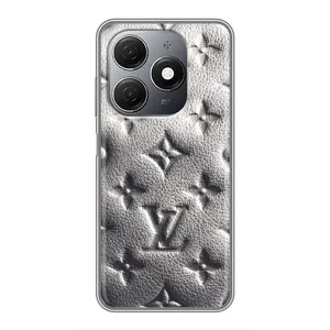 Текстурный Чехол Louis Vuitton для Техно Спарк 20 (Бежевый ЛВ)