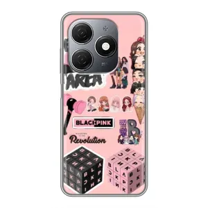 Чехлы с картинкой для TECNO Spark 20 (BLACK PINK коллаж)