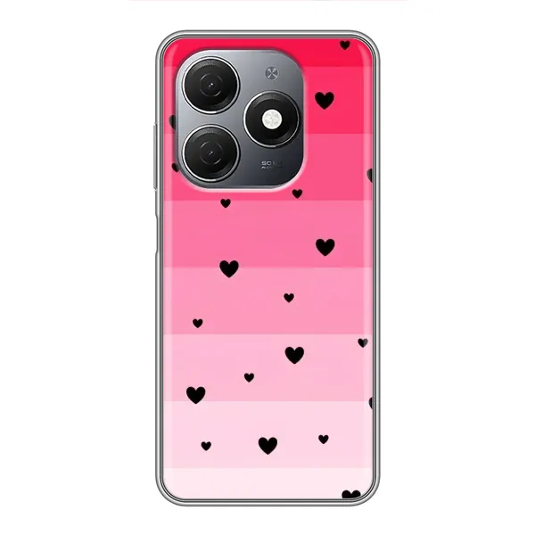 Чехол с рисунком «Чорные сердечки» для TECNO Spark 20 Чехол с рисунком «Чорные сердечки» для TECNO Spark 20