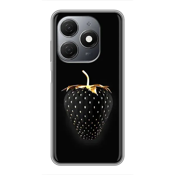 Чехол с рисунком «Чёрная клубника» для TECNO Spark 20