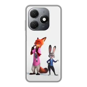 Силіконовий чохол з принтом Зоотрополіс для TECNO Spark 20 (Джуді і Нік)