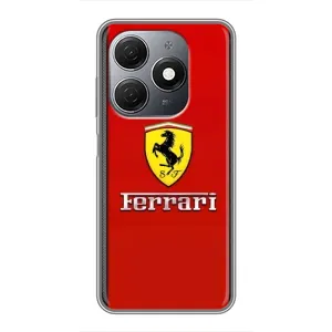 Силиконовый бампер с картинкой машины на TECNO Spark 20 (Ferrari Logo)