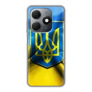 Чехол с картинкой (Патриотический ГЕРБ) на TECNO Spark 20 (Герб и Флаг Украины)