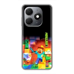 Чохли для TECNO Spark 20 (Персонажі МайнКрафт) (Герой Майнкрафт)