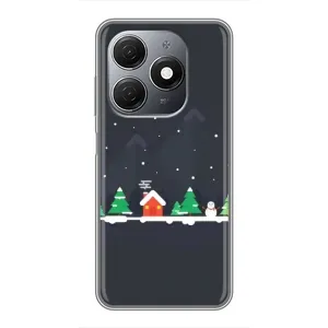 Силиконовый бампер на рождество для TECNO Spark 20 (Город зимний)