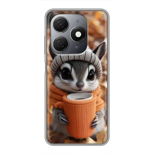 Чехол с рисунком «Грызунчик с кофе» для TECNO Spark 20 Чехол с рисунком «Грызунчик с кофе» для TECNO Spark 20