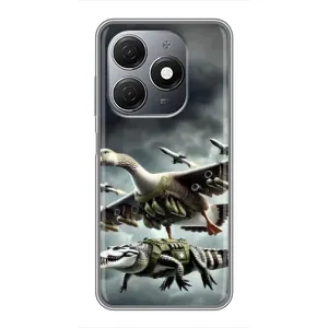 Чехол с мемами тралалело тралала для TECNO Spark 20 (Гусини и крокодило)