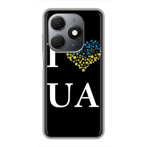 Чехол с рисунком «I Love UA» для TECNO Spark 20 Чехол с рисунком «I Love UA» для TECNO Spark 20