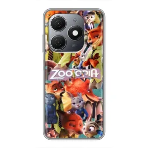 Силіконовий чохол з принтом Зоотрополіс для TECNO Spark 20 (Колаж героїв)