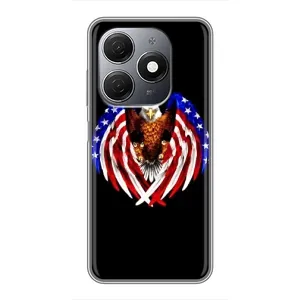 Чехол Флаг USA для TECNO Spark 20 (Крылья США)