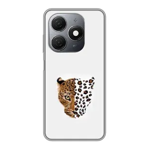 Чохол з леопардовим принтом на TECNO Spark 20 (Леопард на білому)