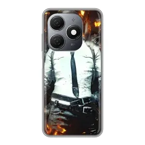 Силиконовый чехол с картинкой "Герой Pubg" на TECNO Spark 20 (Man Пубг)