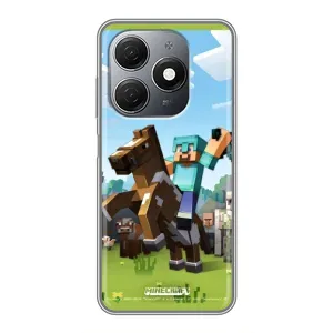 Чохли для TECNO Spark 20 (Персонажі МайнКрафт) (На коні)