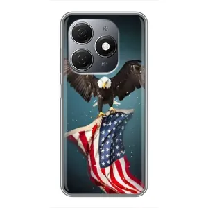 Чехол Флаг USA для TECNO Spark 20 (Орел и флаг)