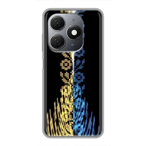 Силиконовый Чехол на TECNO Spark 20 (Патриотическая вышиванка)