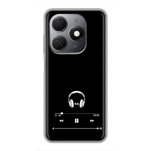 Чохол з картинками на чорному фоні для TECNO Spark 20 (Плеєр)