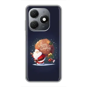 Чехол Санта Клаус для TECNO Spark 20 (Подарки от Санты)