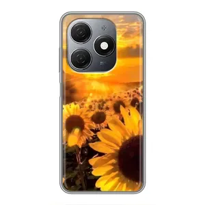 Чехол с Цветами для TECNO Spark 20 (поле подсолнухов)
