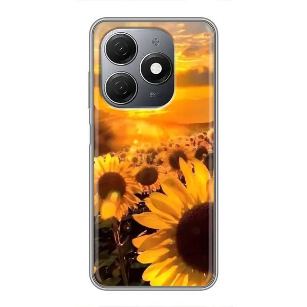 Чохол з малюнком «поле соняшників» для TECNO Spark 20