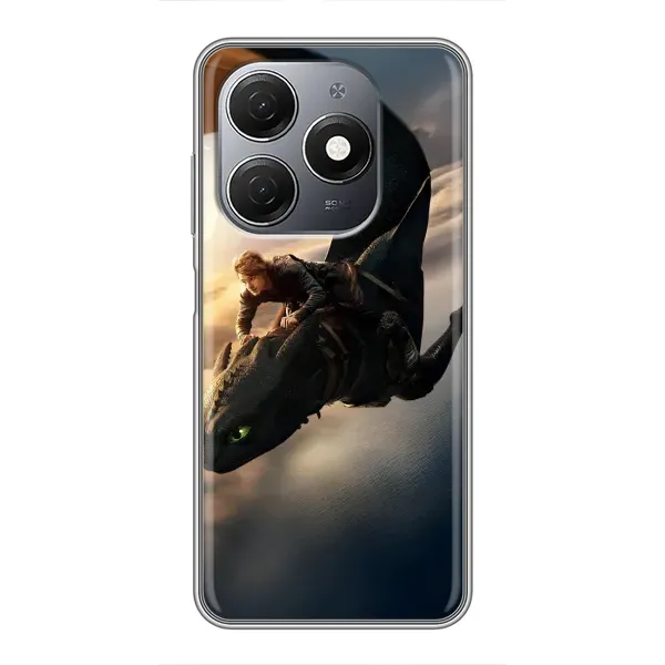 Чехол с рисунком «Полет Беззубика» для TECNO Spark 20 Чехол с рисунком «Полет Беззубика» для TECNO Spark 20