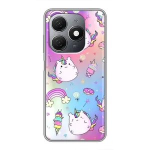 Чехол Unicorn на TECNO Spark 20 (Радуга и Единорог)
