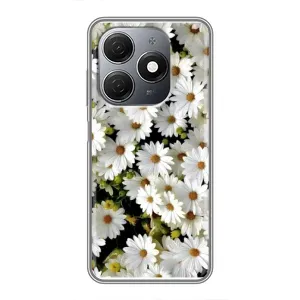 Чехол с ромашками на TECNO Spark 20 (Рамка в ромашках)